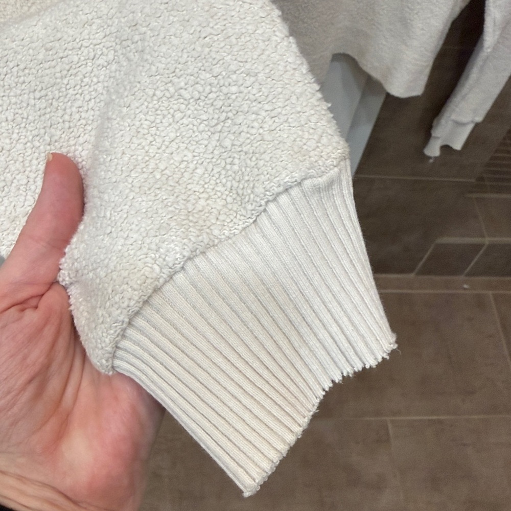 perfectwhitetee oversized Cream Textured Long-Sleeve Pullover - Picture 4 of 4